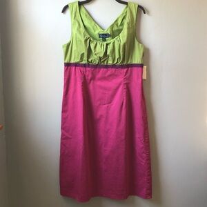 Boden Women’s Purple & Green Colour Block Sheath Dress Size 14R